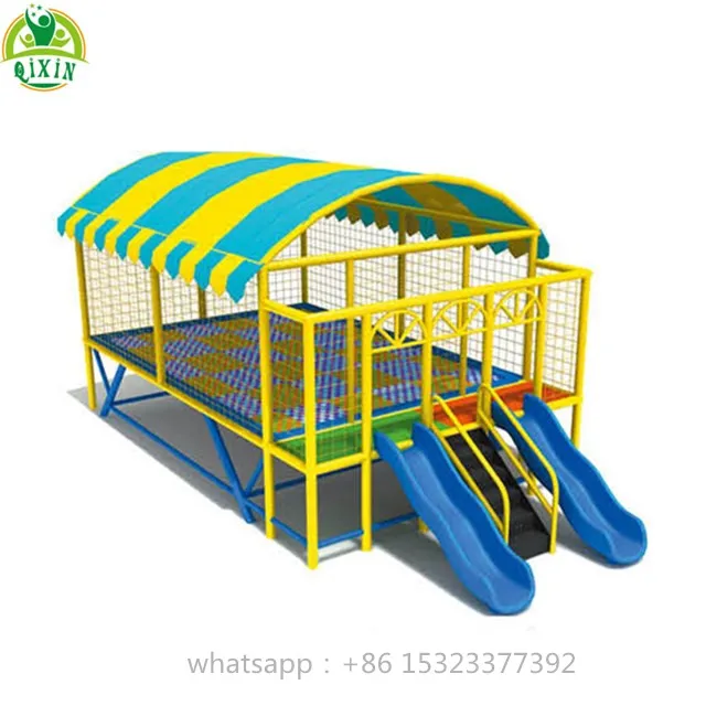 Entertainment park outdoor trampoline jumping with soft play pool trampoline