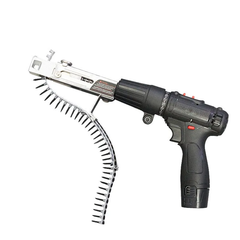 Automatic nail gun Electric screw chain strap screw gun head carpentry finishing drywall tools