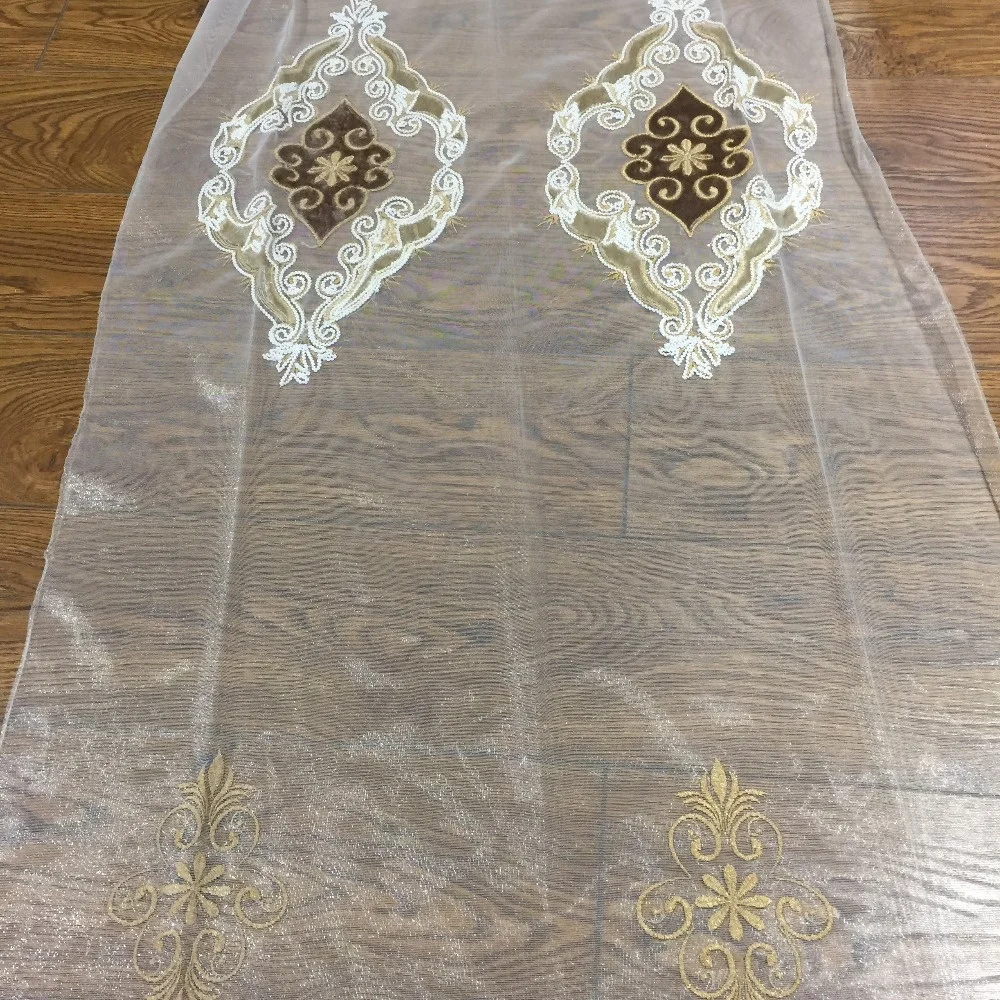 Embroidery Fabrics Good Price of The Velvet Home Textile Woven Mesh Fabric Lightweight Best Price in High Quality Sheer 280 Cm