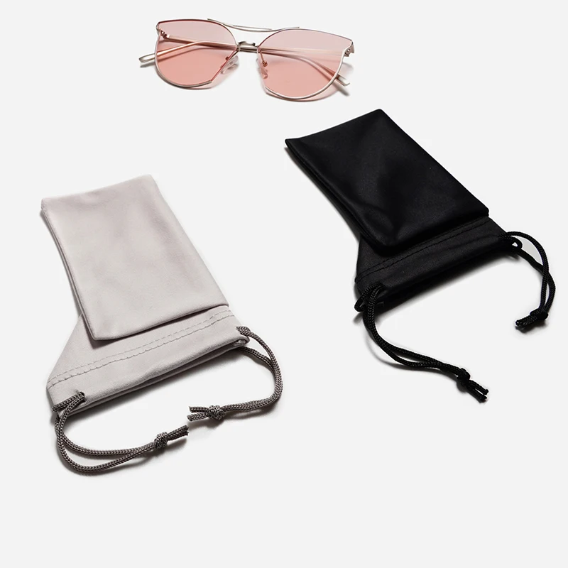 Soft Cloth Glasses bag sunglasses case Waterproof Dustproof eyeglasses pouch Eyewear Accessories Black White Gray Sunglasses Bag