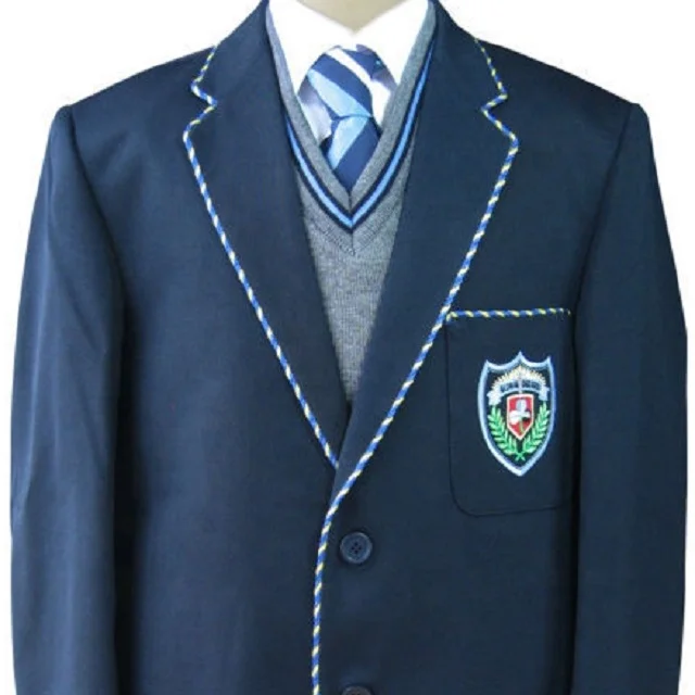 Унисекс школьная форма для студентов/школьников блейзер из высококачественного 100% полиэстера взрослые Размеры с вышитым школьным логотипом crest