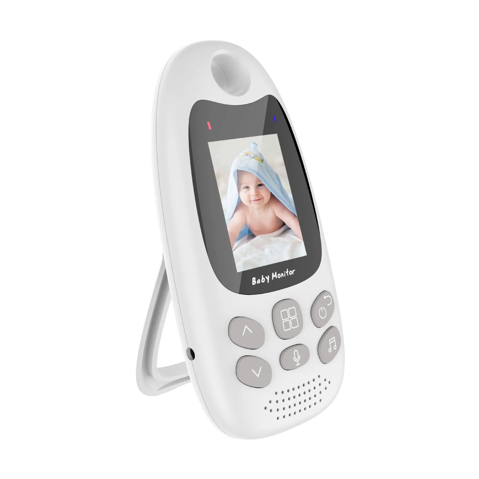 Wireless White Baby Safety Audio Baby Monitor 2 Inches Wireless Baby Monitor VB610