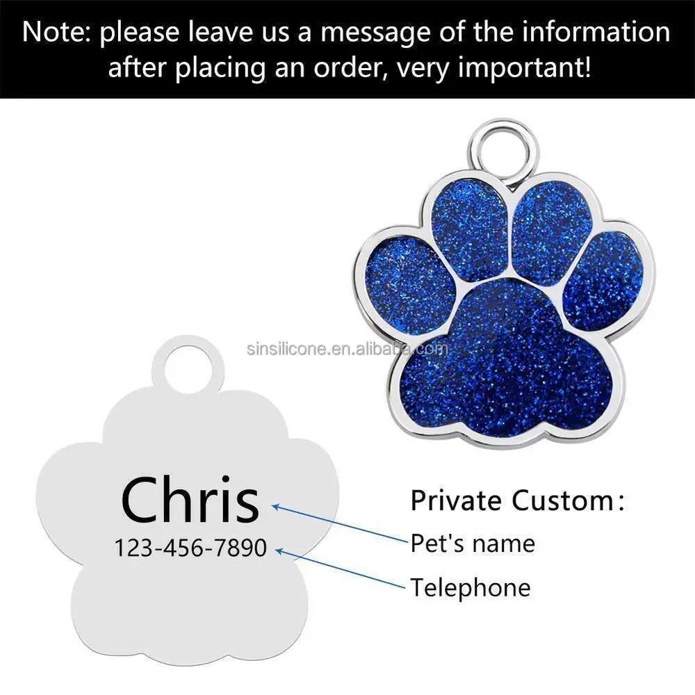 QR Dog ID Tag Personalized Pet ID Tags Dog Tags Silent Silicone