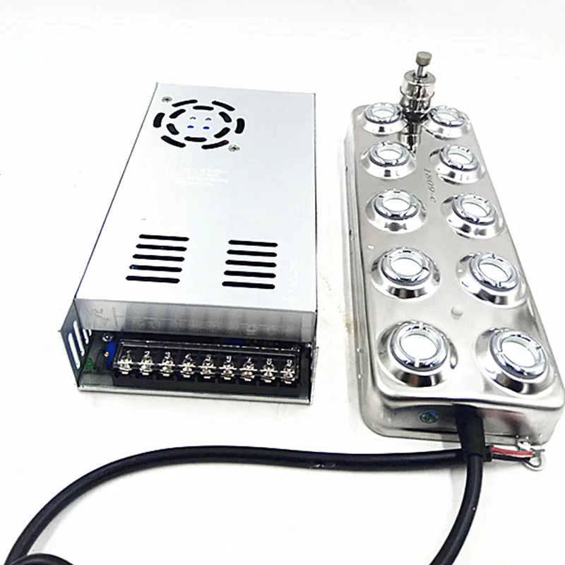 DC 48V 5000ML/H 10 Head Ultrasonic Atomizer Industrial Humidifier Ultrasonic Mist Maker Fogger With 110V 220V Power Supply