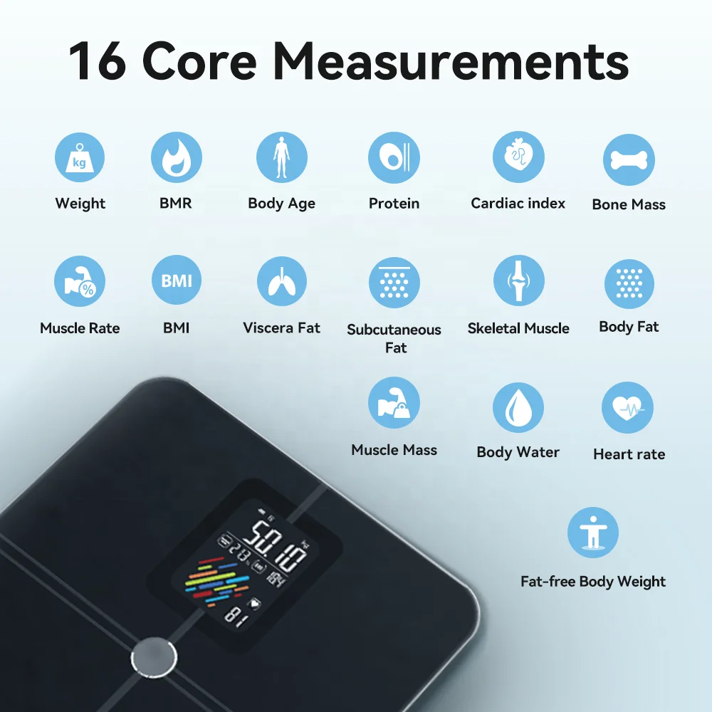 Body Fat Weight Scale Composition Analyzer Smart Wireless Digital Electronic Weighing Scales