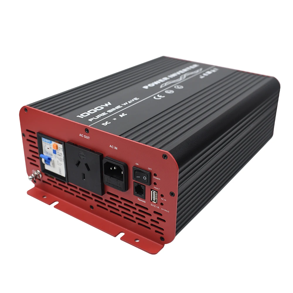 1000W RCD Inverter Pure Sine Wave DC 12V/24V To AC 220V/230V/240V CE-EMC/LVD Certificate 11 Years Factory