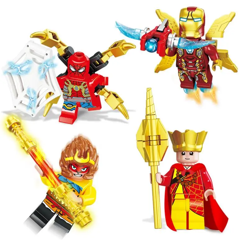 EN71 Factory price mini figurines toy puzzle Heroes Small toy building block mini toys parts Juguetes al por mayor
