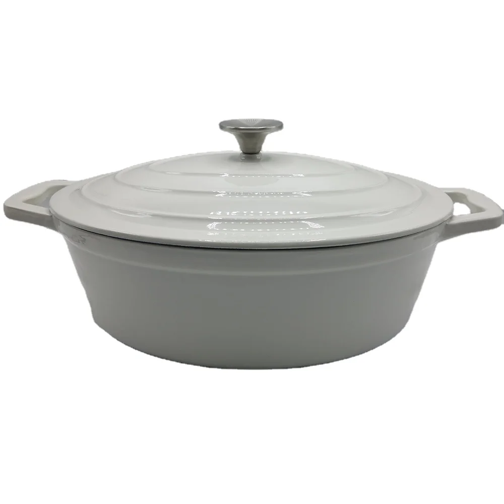 factory wholesale kitchenware set of  Enameled Cast Iron Oval Covered Dutch Oven