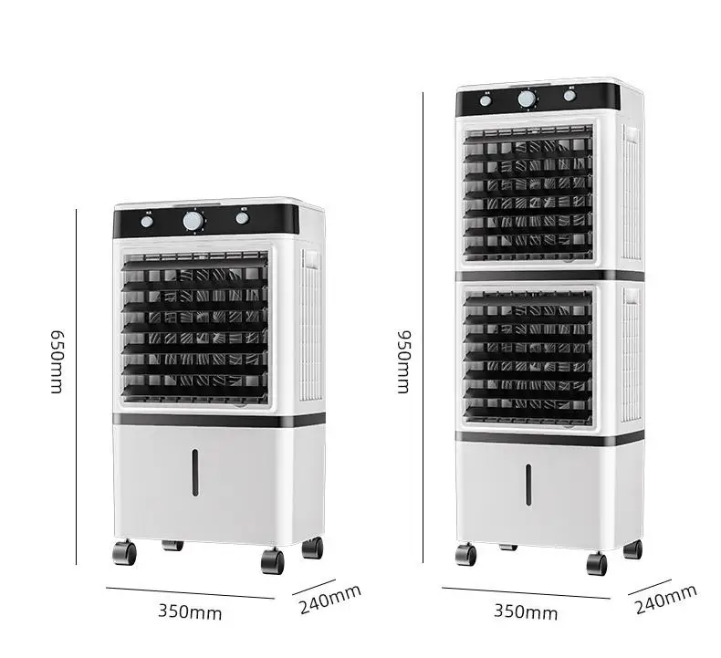 Wholesale Double Layer 14L Evaporative  Mobile Mechanical Floor Water  Air Cooling Fan Air Cooler For household