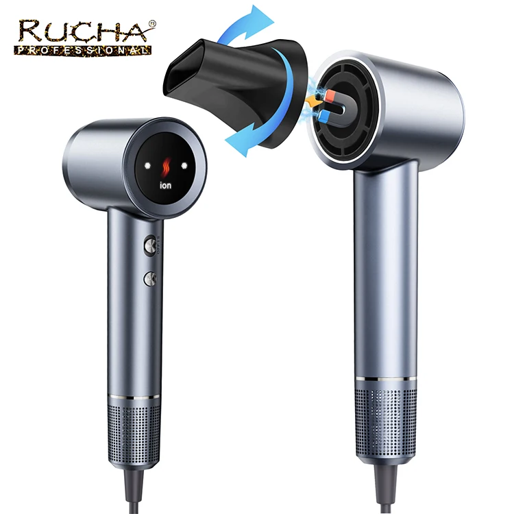 Custom Hair Dryer Professional Salon 110000rpm Ionic Hair Dryer LCD Display Bldc Hair Dryer
