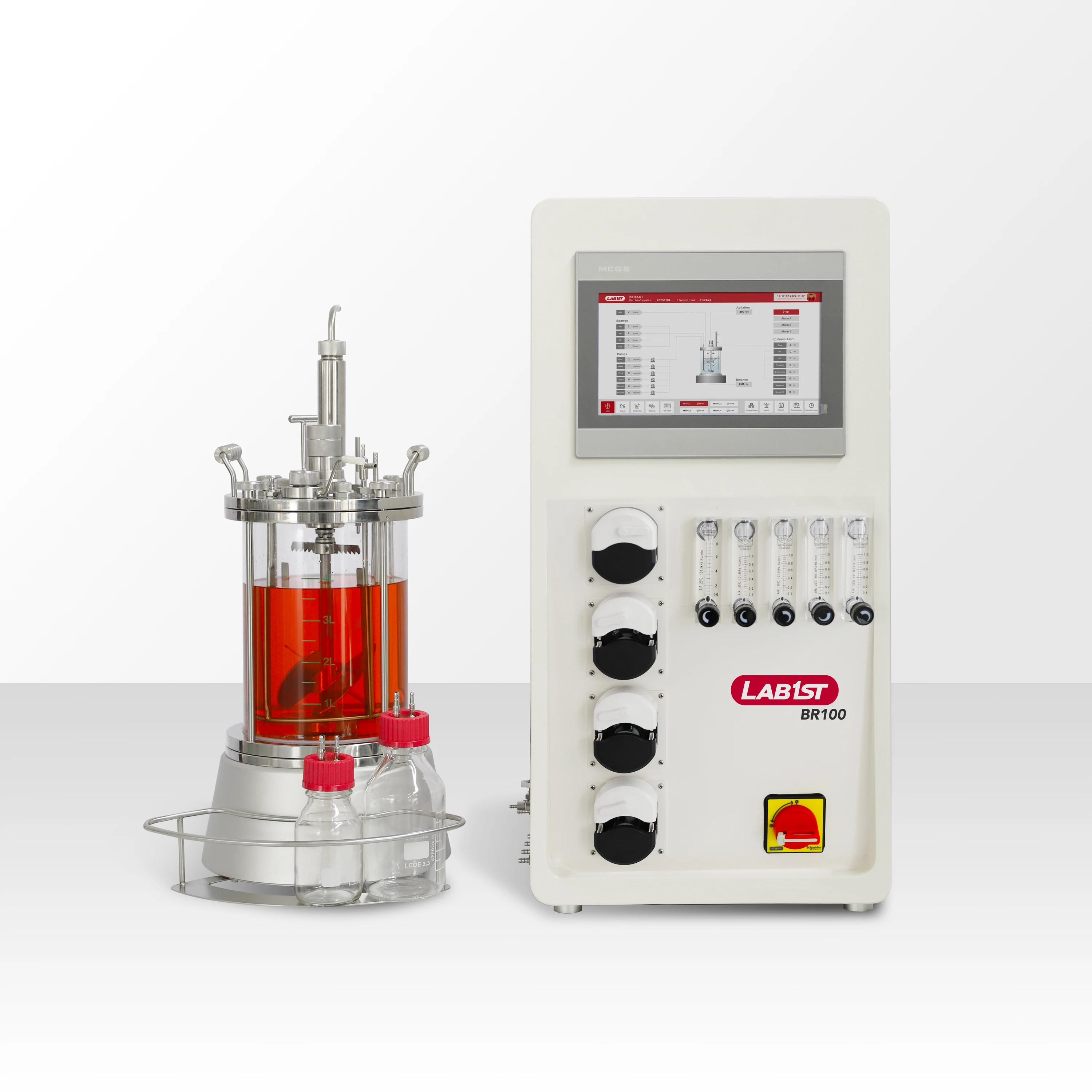 1l 3l 5l 10l Bioreactor Price Glass Fermenter Bioreactor for Microbial Culture