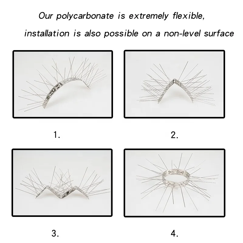 DYSC cat fence outdoor barrier bird spikes squirrel stopper tack strip racoon deterrent metal spikes razor wire fence