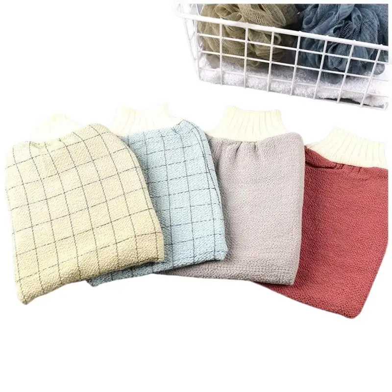 Bath Gloves Fingerless Brushes Sponges Scrubbers Silk Nylon Body Polyester Dead Skin Remover Soft Christmas Bath Sponge