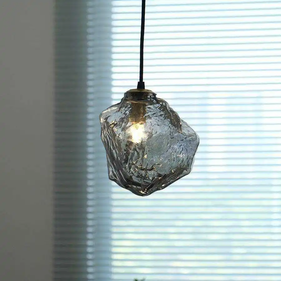 industrial style decorative chandelier Ice Glass Chandelier Pendant Light for kitchen living room