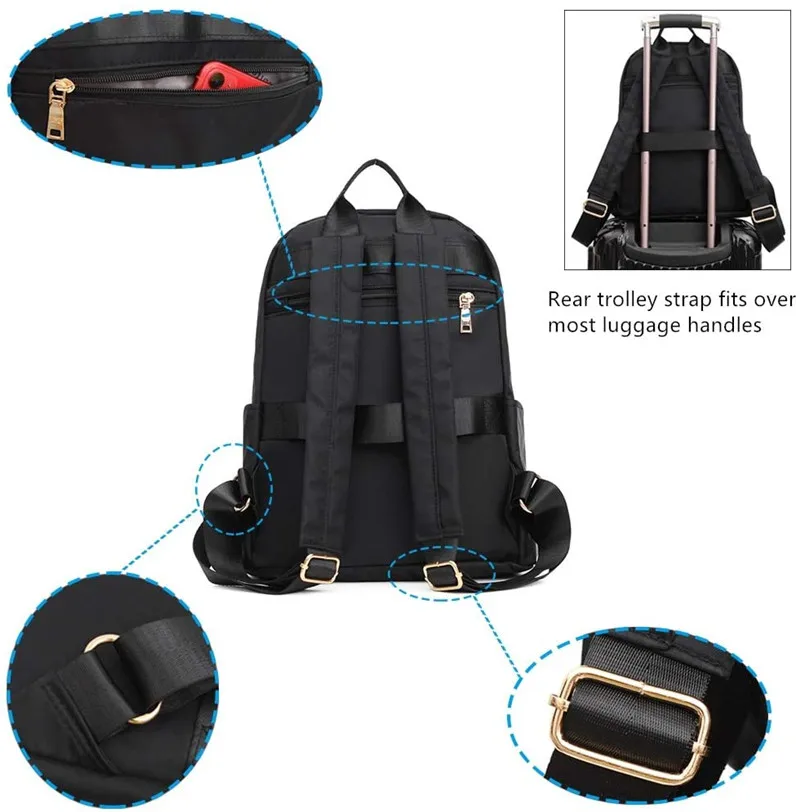 Fashion Casual Travel Lightweight Backpacks Mini Nylon Womens Backpack