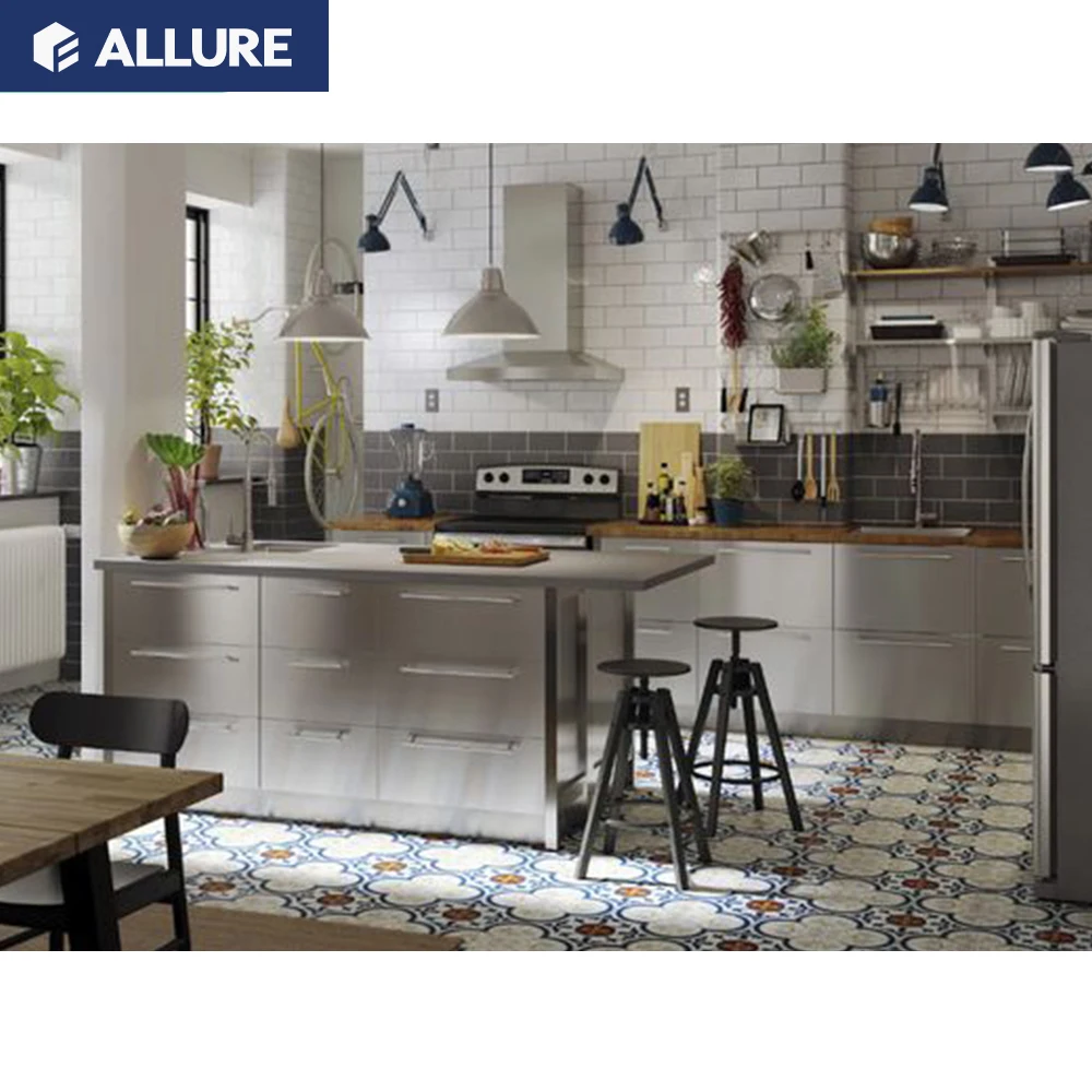 Allure Hot Sale Household Custom Smart Made Pullout Stainless Cabinet Kitchen
