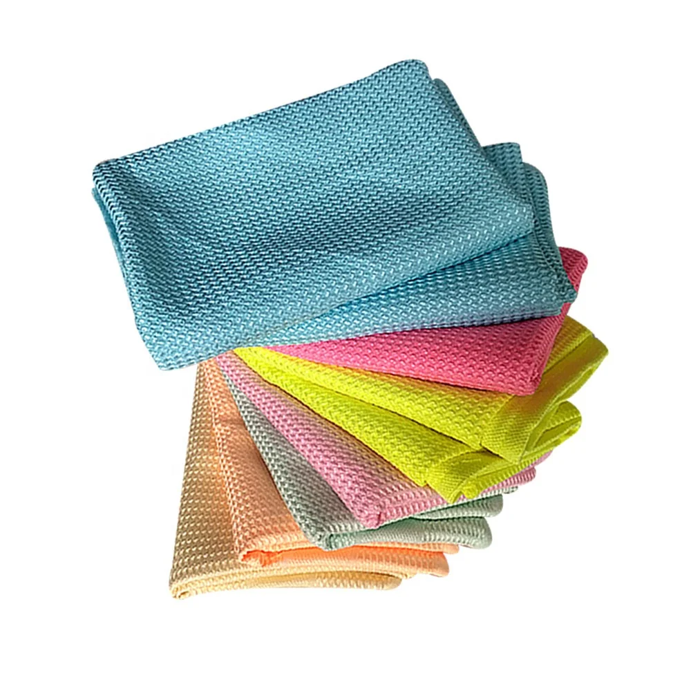 Оптовая продажа, низкая цена, быстросохнущее чайное полотенце из микрофибры с вафельным плетением