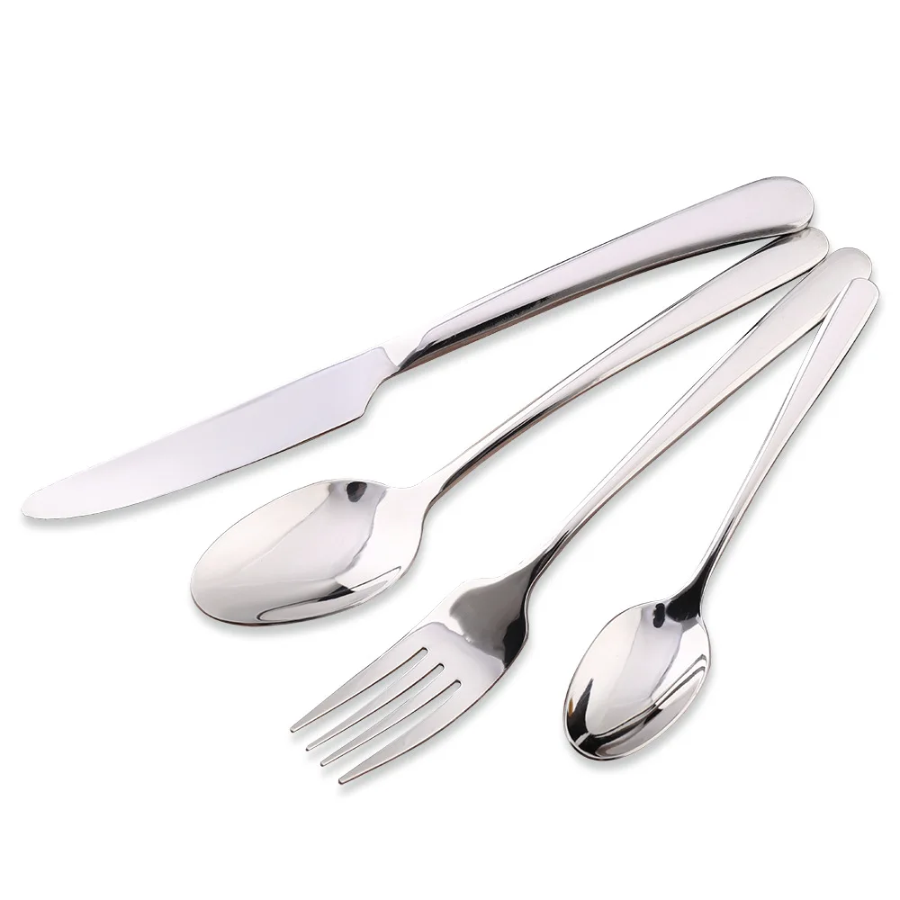 
Custom Portable Luxurary Flatwares Stainless Steel Flatware Sets For Travel And Home 