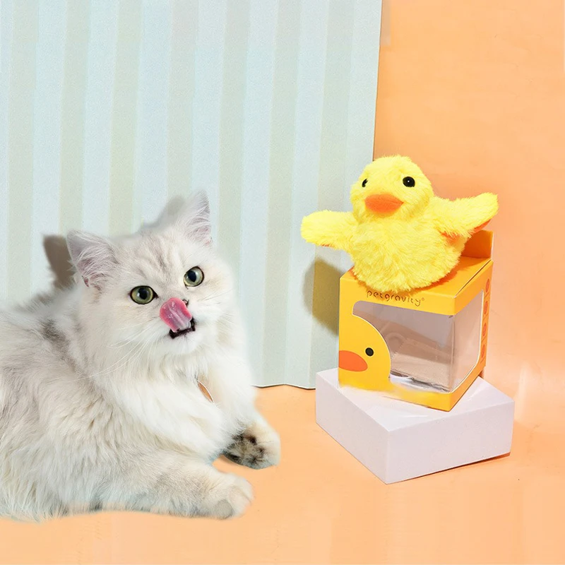 Hot sale Interactive Electronic USB flippy luxury pet cat plush waggincat interactive chew toy