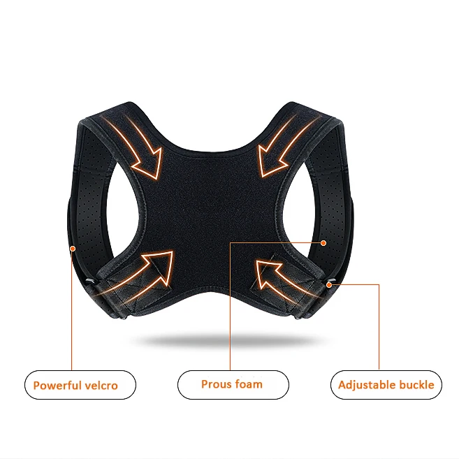 Neoprene Compression Corrector De Postura Adjustable  Upper Back Straightener Support  Brace Posture Corrector for Men and Women