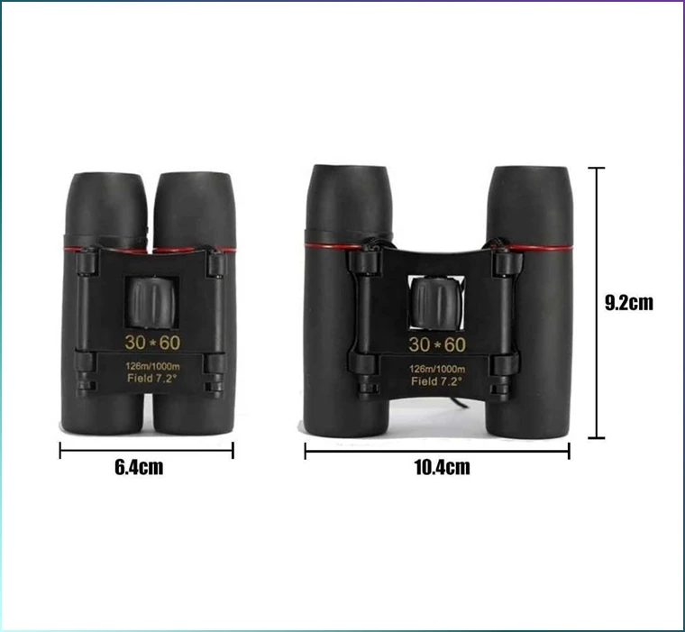 Mini Binoculars Thermal Monocular Foldable Zoom Telescope High-Power Scope Camping Hiking Outdoor Travel Night Vision Goggles