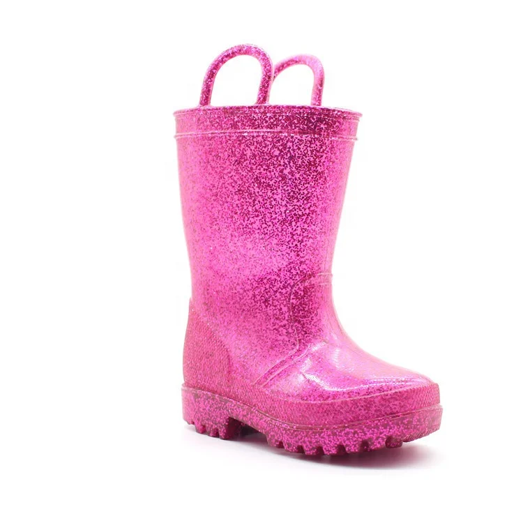 Пользовательский логотип Горячая Распродажа Новый дизайн безопасные высокие ПВХ розовые дождевые сапоги для девочек резиновые дождевые сапоги для детей и детей
