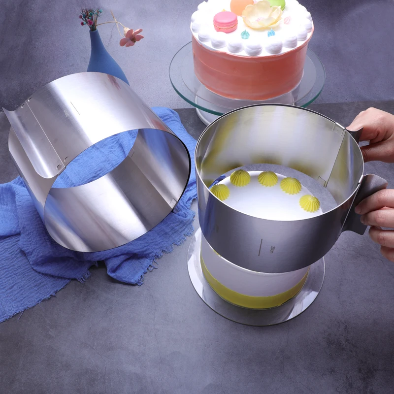 Заводские Инструменты для выпечки, регулируемые формы для Мусса из нержавеющей стали, выпечка, круглое кольцо для торта