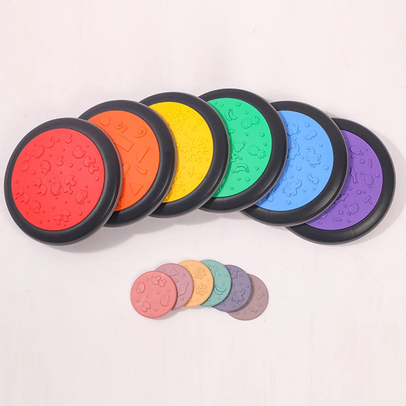 Sensory Tactile Matching Tray Balance Coordination Sensory Training Equipment Kindergarten Pedal Crossing Stone Toys