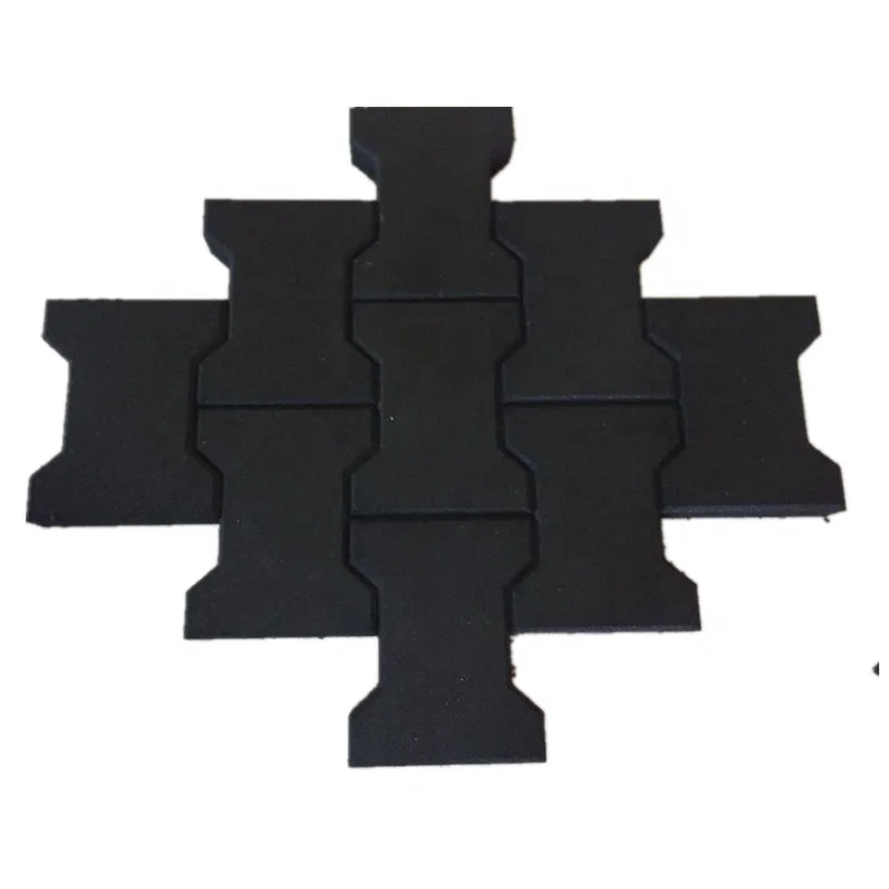 Dog-Bone Outdoor 20mm factory cheap price rubber tile rubber brick paver