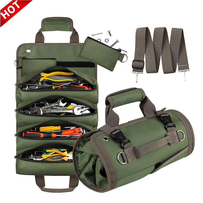 Hot Sales Waterproof oxford Multifunctional Storage Bags professional folding Carry Rolling Up Tool Bag