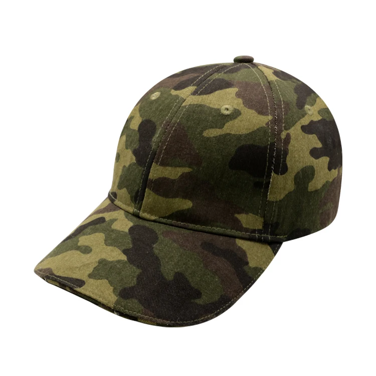 Manufacturer Free Sample Custom High Quality Screen Printing Embroidery Logo Camouflage Baseball Caps With Led Lights