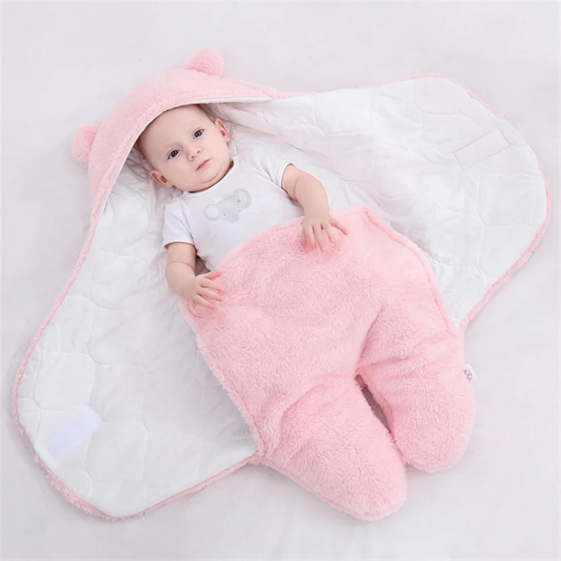 
2021 Hot selling Newborn Soft Infant bear shape Plush Baby Sleeping Sack 