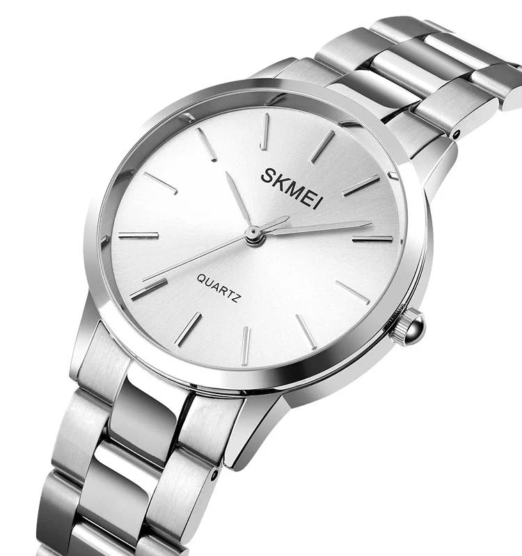 3ATM water resistant quartz watches couple watch stainless steel strap relojes Skmei 1694 1695