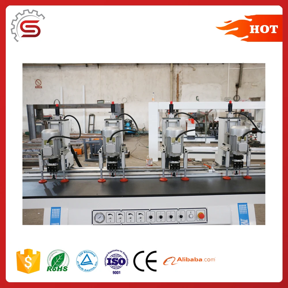 woodworking four rows wood drilling machine boring machine  for door kitchen cabinets