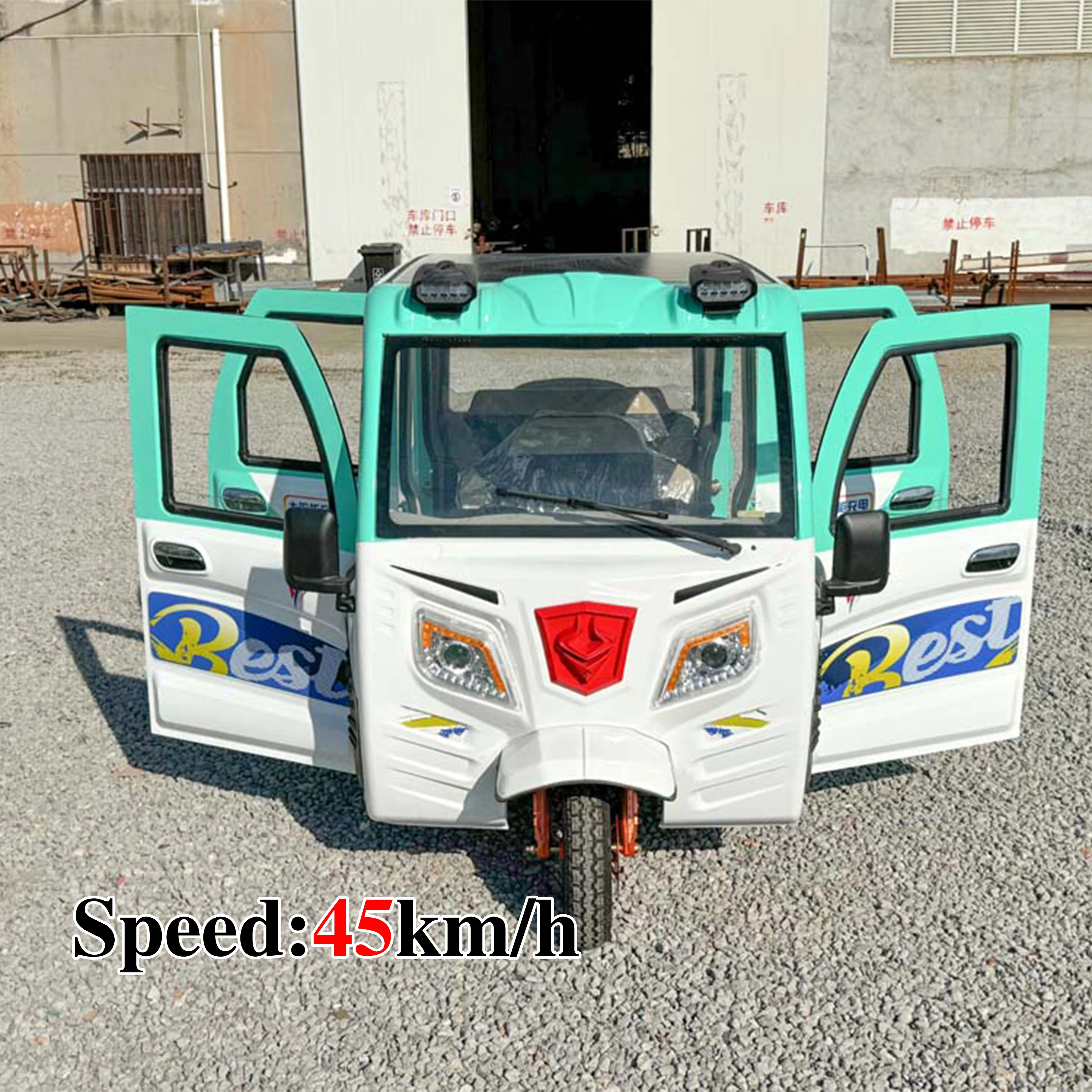 2024 Adult Enclosed Big Space Cheap Good Quality Cabin Electric Tuk Tuk Sightseeing Rickshaw Electric Tricycle