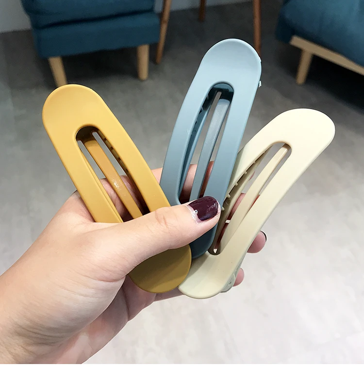 solid color hairpin frosted texture candy color sweet Hair Clip for girls