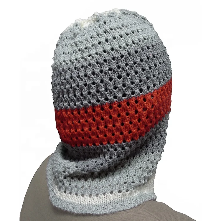 2023 fashion knit face ski mask balaclava hoodie custom thin beanie mask one hole crochet ski maskss for men women