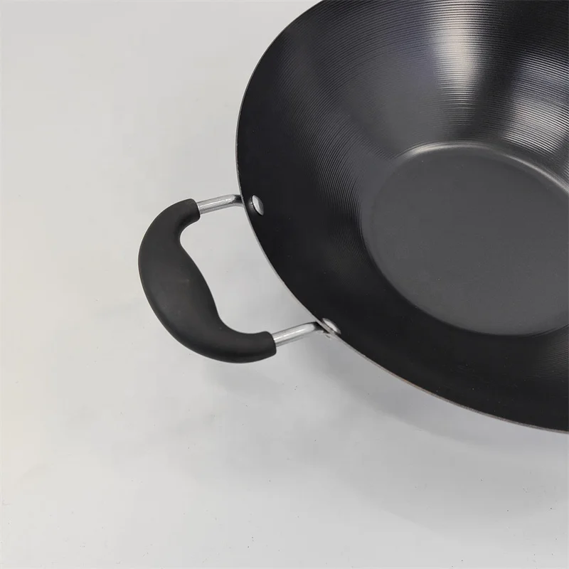 Hot Selling 0.8mm round Non-Stick Wok Pan Custom Carbon Steel Cast Iron Wholesale at Reasonable Price