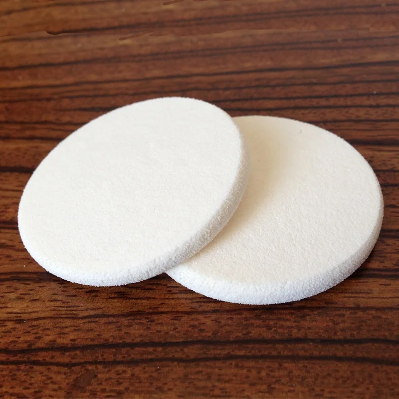 NBR White/beige Latex Flat Round Cosmetic Makeup Sponge NBR Puff