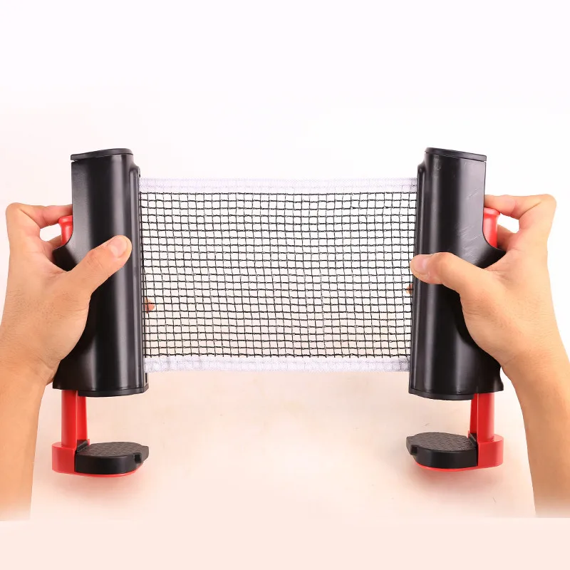 Portable Anywhere Retractable Table Tennis Net  Ping Pong Post Net Rack For Any Tables
