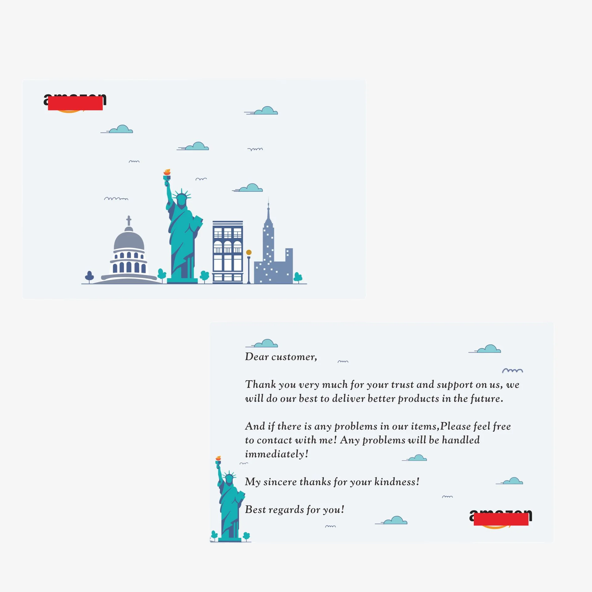 Hot Sales High Quality Art Paper Customized Thank You Cards Business Thank You For Supporting My Small Business Card