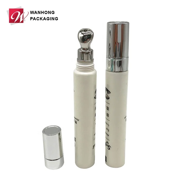 
Best Selling 15ml Custom Eye Essence Tube Containers with Massage Zinc Alloy Metal Applicator Tip 