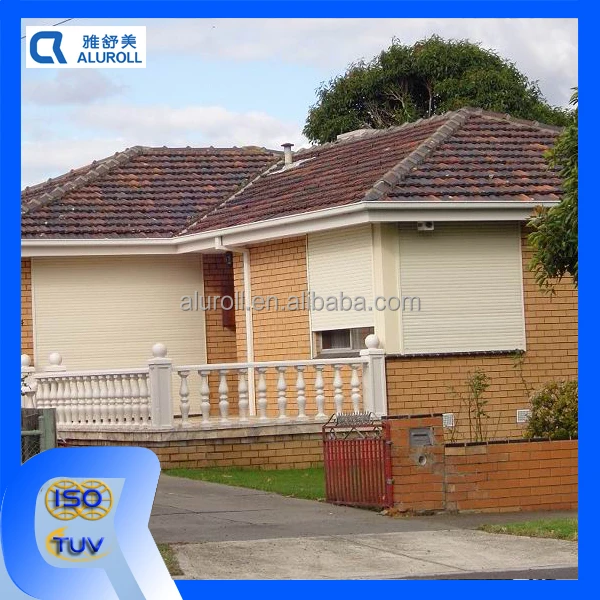 Sound Proof Roller Shutter Aluminum filled with PU foam Slat Doors and Windows