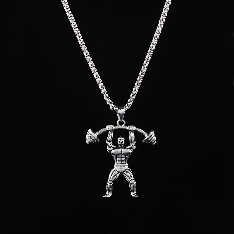 Hip Hop Razor Blade Whistle Weightlifting Pendant Necklace Hot Sell Party Multi-shape Pendant Necklace