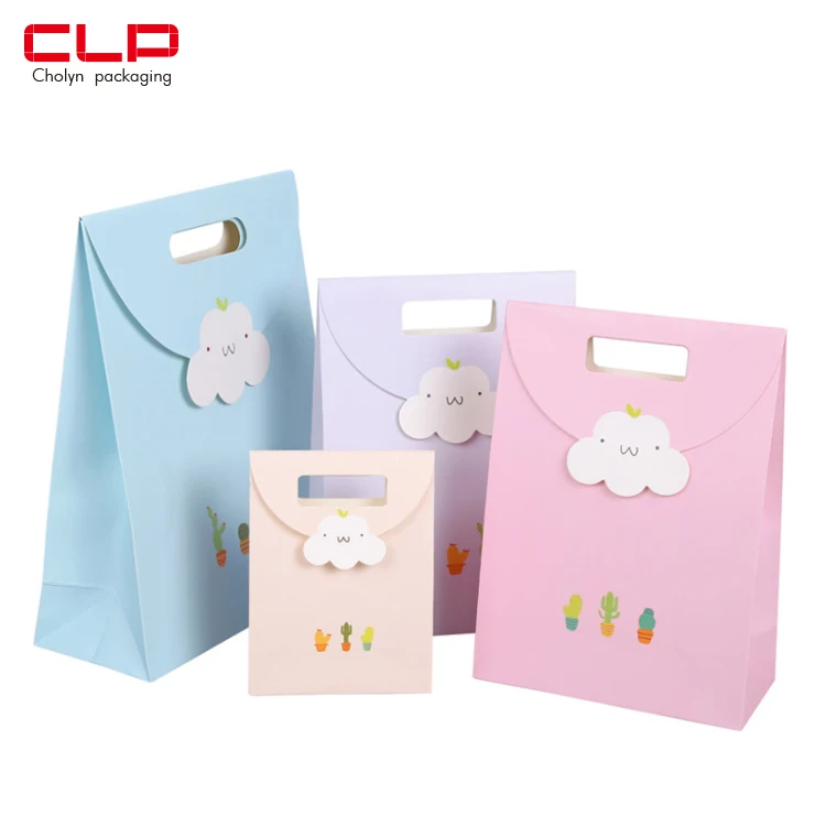 Custom Size Logo Velcro Paper Bag High Texture Paper Multifunctional Packaging For Food Gift Clothing Packaging