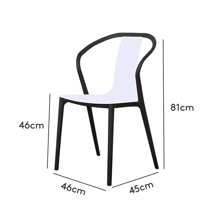 Custom Color PP Modern Cheap Wholesale Seat Heavy Duty Stackable Ergonomics Plastic Chair With Steel Leg