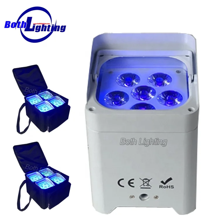  Горячая Распродажа! DJ uplight 6x18 Вт Аккумуляторный беспроводной dmx