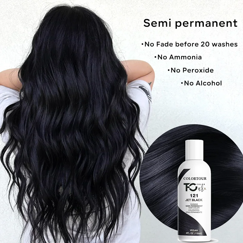 Wholesale Crimson Red Color semi permanent hair color dye for dark hair without bleaching