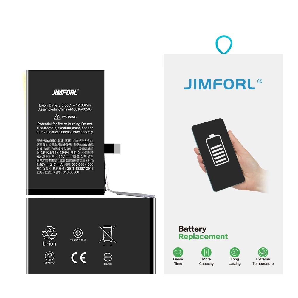 
Best Quality manufacturer mobile phone battery for iphone X XR XSMAX batteries 
