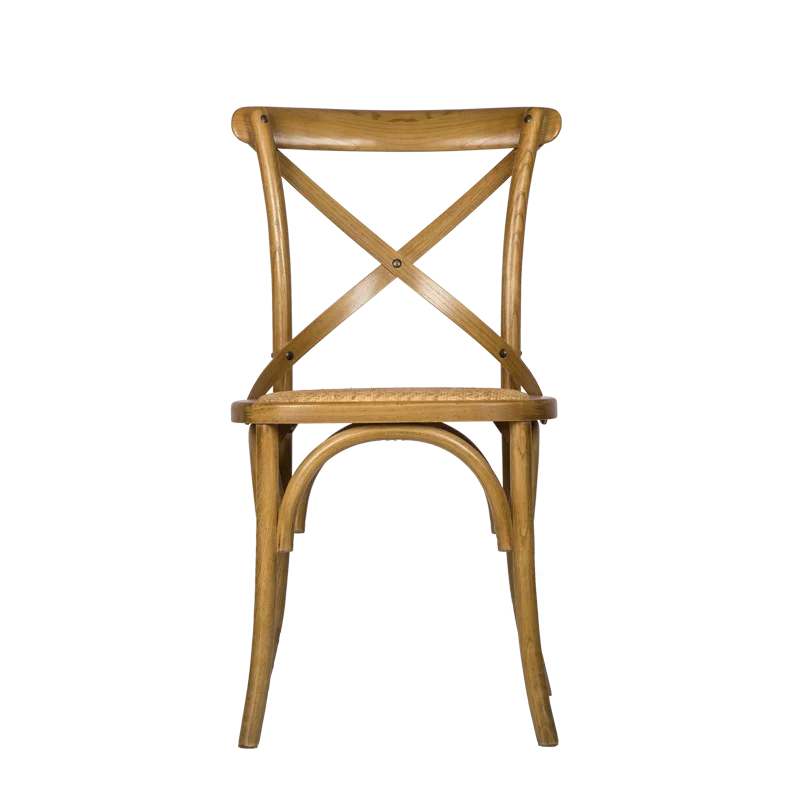 Французский Сад, деревянная рама, ротанговый крест X Back, деревянные обеденные стулья для свадебных торжеств, свадьбы
